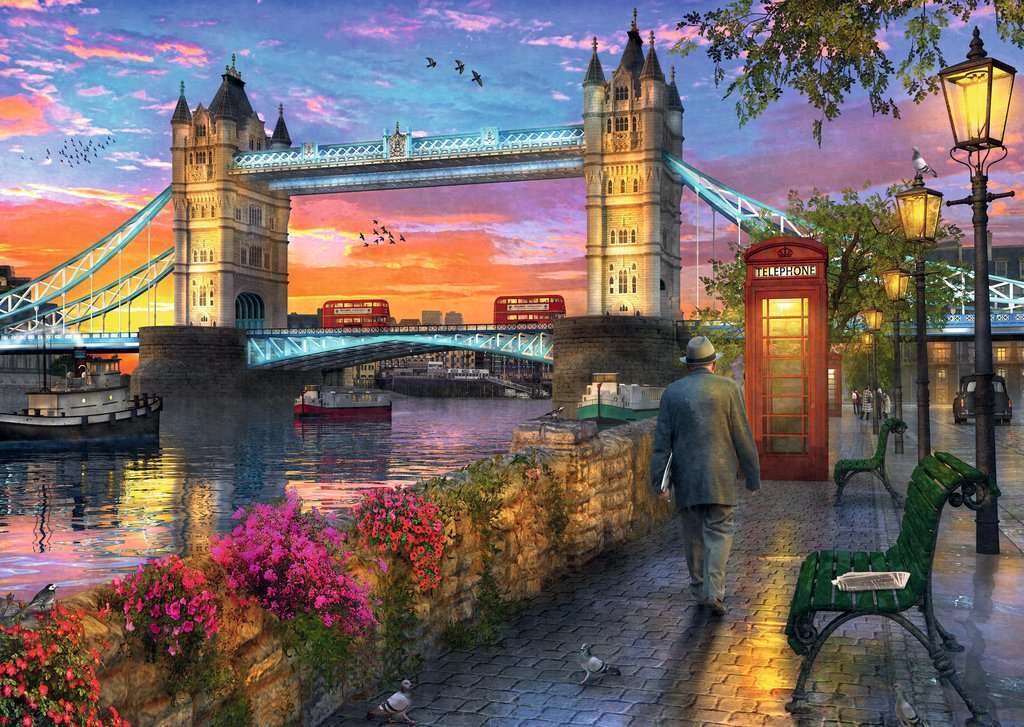 Ravensburger 15033-5 Tower Bridge at Sunset 1000pc - Hobbytech Toys