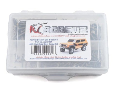 RC Screwz Redcat Racing Gen 8 Scout Stainless Steel Screw Kit - Hobbytech Toys
