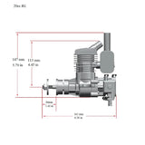 RCGF STINGER 20cc Rear Exhaust 2 Stroke Gasoline Engine - Hobbytech Toys