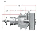 RCGF STINGER 20cc Rear Exhaust 2 Stroke Gasoline Engine - Hobbytech Toys