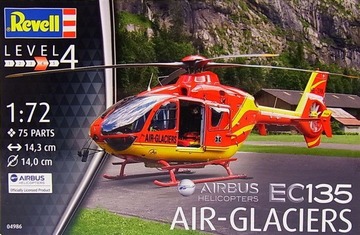 Revell 1/72 Airbrush Ec 135 Air Glaciers Helicopters Revell PLASTIC MODELS