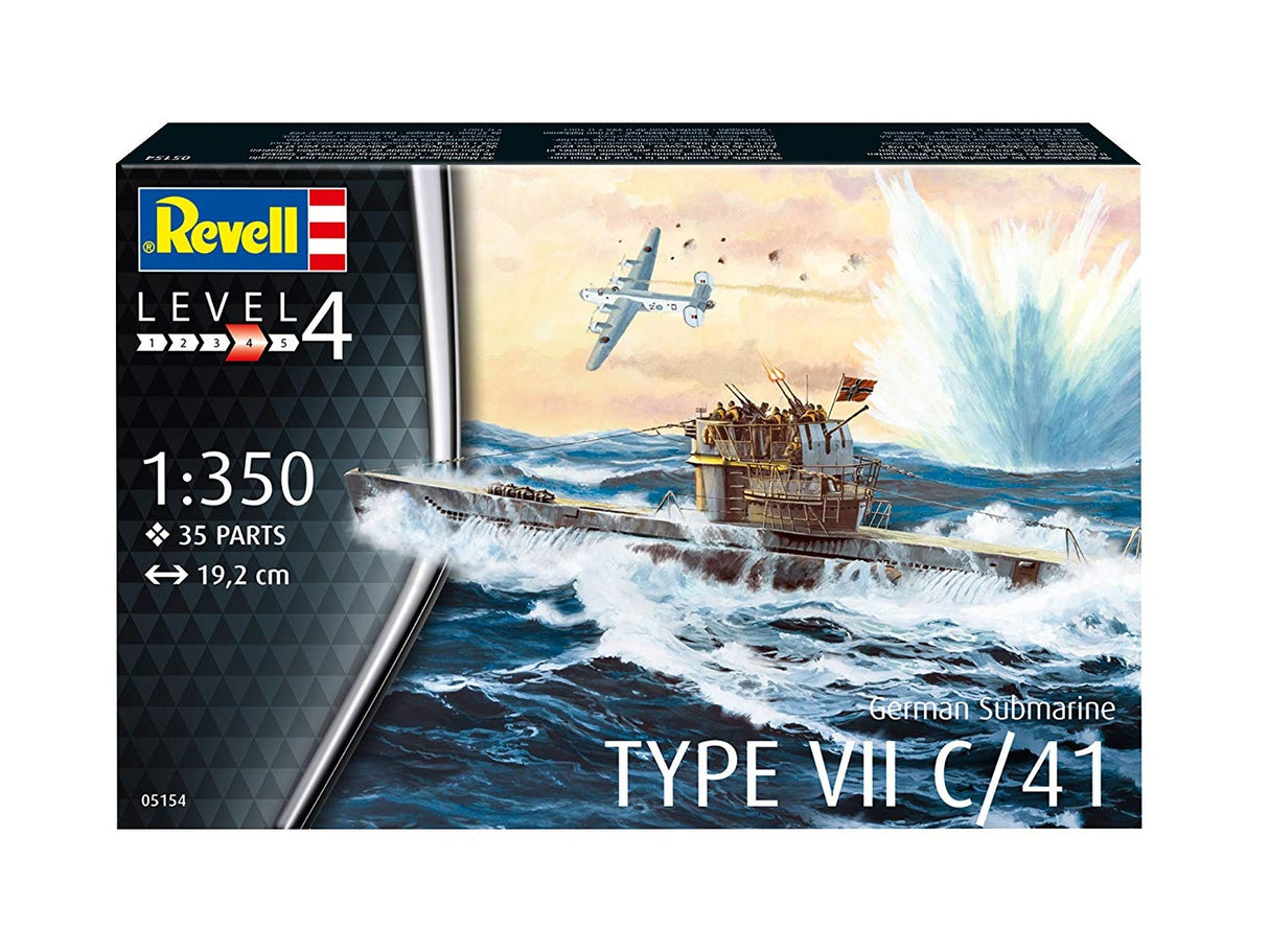 Revell 1/350 German Submarine Type Vii C/41 - Hobbytech Toys