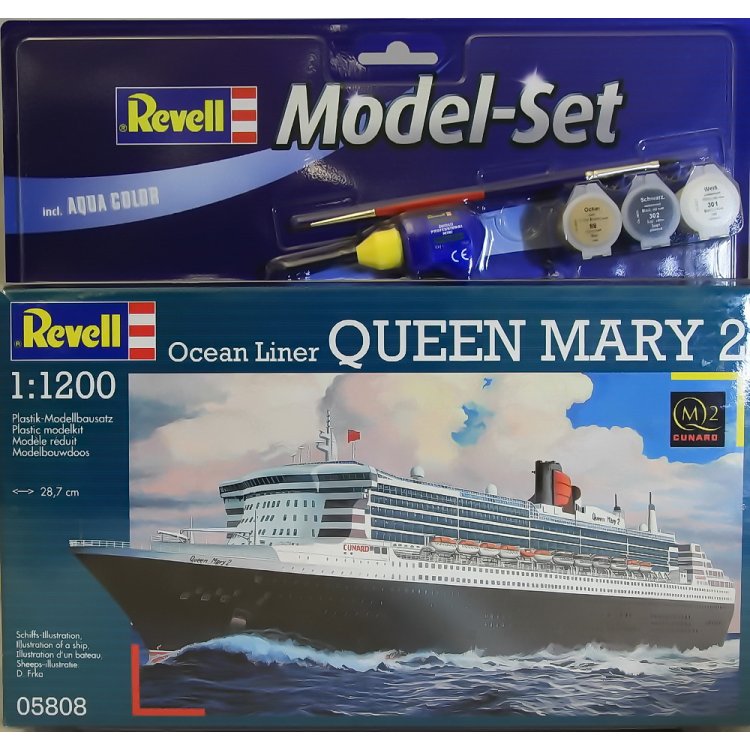 Revell 1/1200 Queen Mary 2 Model Set Revell PLASTIC MODELS
