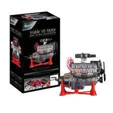 Revell 00460 1/4 Visible V-8 Engine Plastic Model Kit - Hobbytech Toys