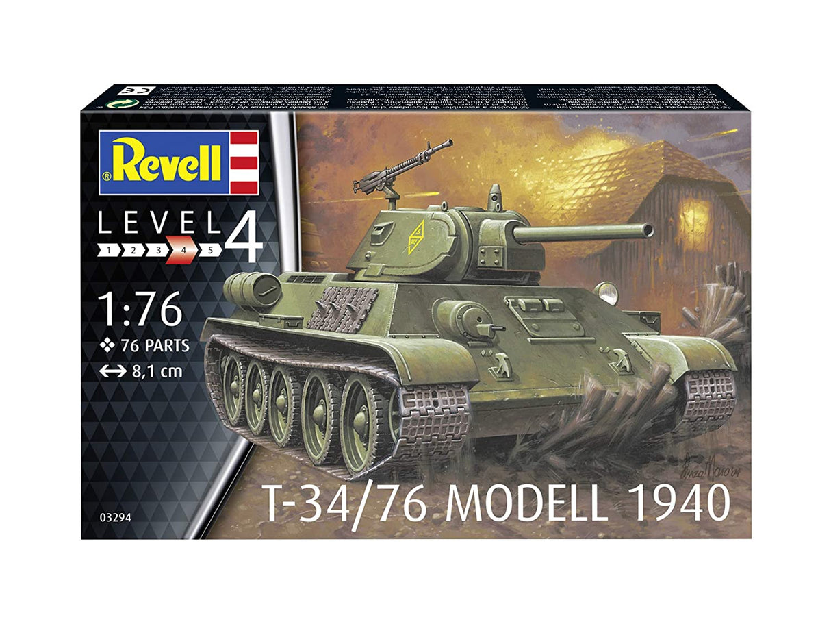 Revell 03294 1/76 T-34/76 Model 1940 Plastic Model Kit Revell PLASTIC MODELS