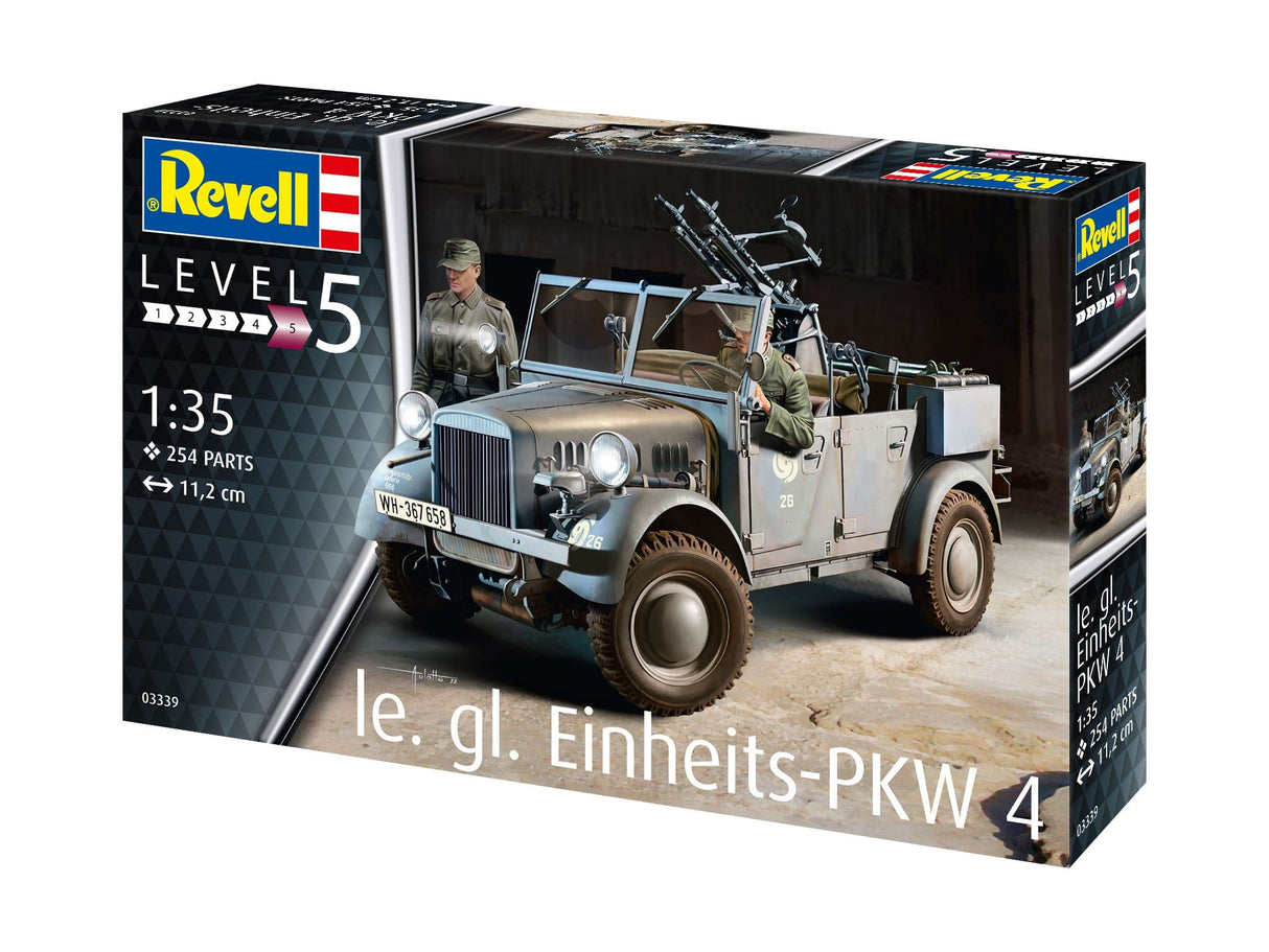 Revell 03339 1/35 Einheits-Pkw Kfz.4 Plastic Model Kit - Hobbytech Toys