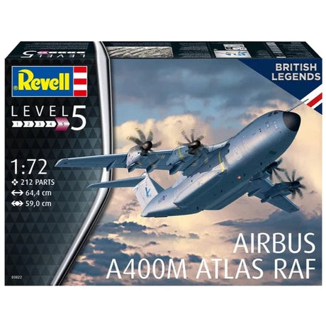 Revell 03822 1/72 Airbus A400M Atlas RAF Plastic Model Kit - Hobbytech Toys