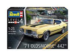 Revell 07695 1/25 71 Oldsmobile 442 Coupe Plastic Model Kit - Hobbytech Toys