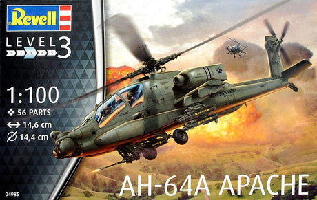 Revell 1/100 Ah-64A Apache Helicopter Revell PLASTIC MODELS