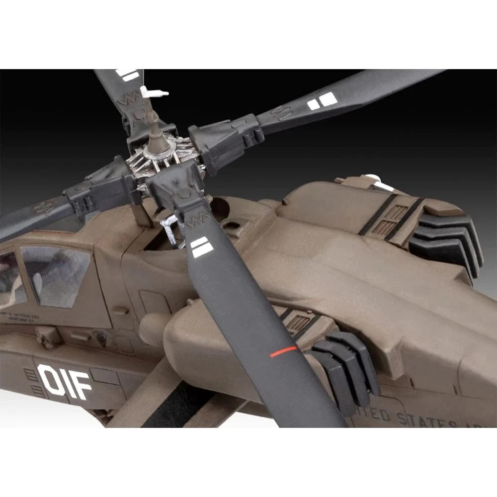 Revell 63824 1/144 AH-64A Apache Plastic Model Starter Set - Hobbytech Toys