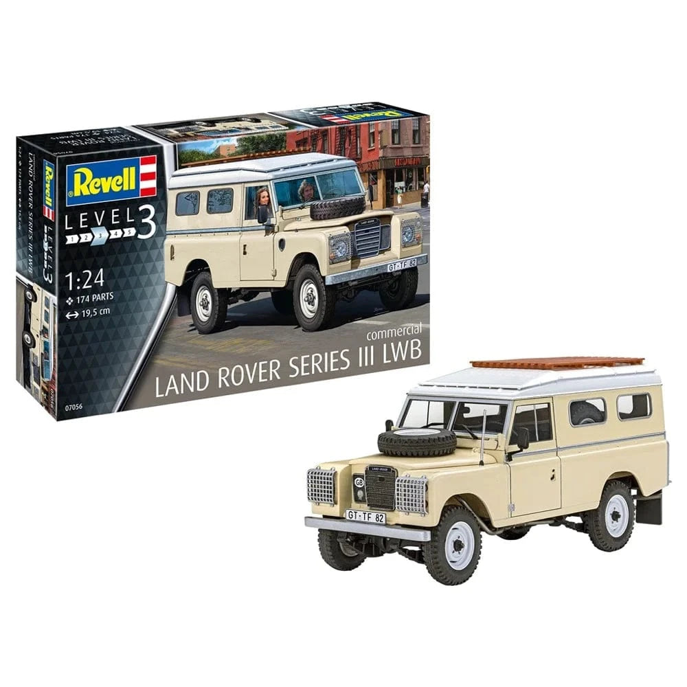 Revell 67056 1/24 Land Rover Series III LWB Commercial Plastic Model Kit - Hobbytech Toys