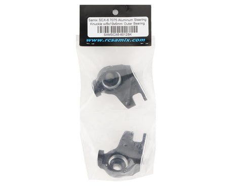 Samix SCX-6 7075 Aluminum Steering Knuckle Set (Black) - Hobbytech Toys