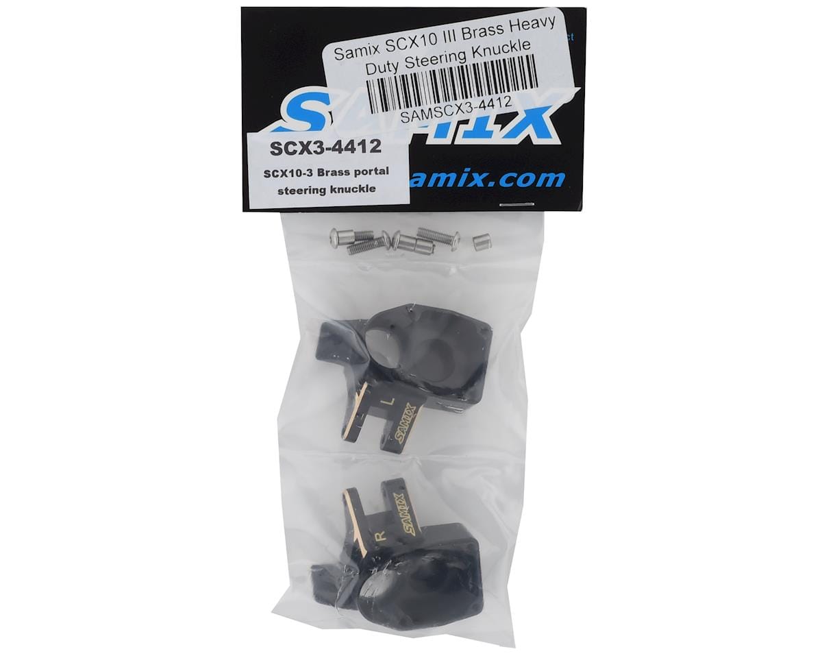 Samix SCX10 III/Capra Brass Heavy Duty Steering Knuckle - Hobbytech Toys