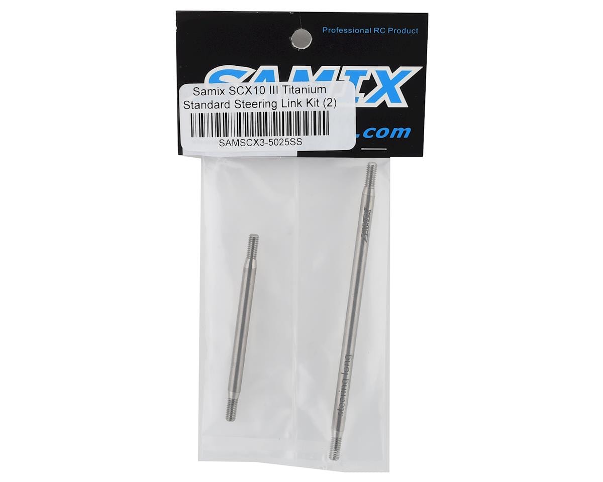 Samix SCX10 III Titanium Standard Steering Link Kit (2) - Hobbytech Toys
