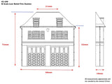 Scenecraft 42-240 N Low Relief Fire Station Bachmann Scenecraft TRAINS - N SCALE