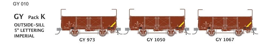 SDS HO Victorian Railways GY Open Wagon Pack K 5in Lettering Red Imperial SDS Models TRAINS - HO/OO SCALE