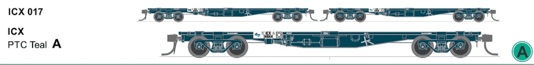 Sds Icx Ptc Container Wagon Teal Pack B (3) SDS Models TRAINS - HO/OO SCALE