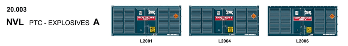 SDS Models 20ft Foot Containers Triple Packs NVL A - EXPLOSIVES - Hobbytech Toys