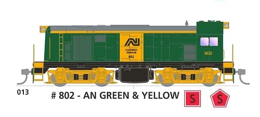 SDS Models HO 800 Class 802 AN Green and Yellow DC SDS Models TRAINS - HO/OO SCALE