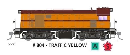 SDS Models HO 800 Class 804 Traffic Yellow DC SDS Models TRAINS - HO/OO SCALE