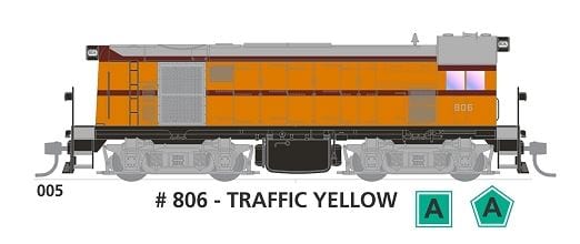SDS Models HO 800 Class 806 Traffic Yellow SDS Models TRAINS - HO/OO SCALE