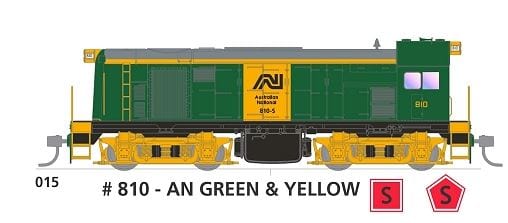 SDS Models HO 800 Class 810 AN Green and Yellow DC SDS Models TRAINS - HO/OO SCALE