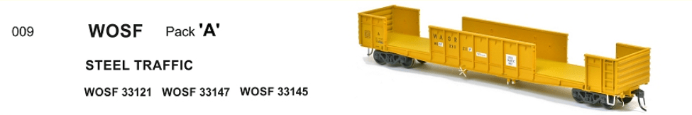 SDS Models WGX Open Wagon WOSF Steel Traffic Pack A (3 PACK) SDS Models TRAINS - HO/OO SCALE