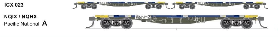 Sds Nqix/Nqhx Pacific National Container Wagon Pack A (3) SDS Models TRAINS - HO/OO SCALE