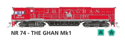 SDS NR74 The Ghan Mk1 DC Locomotive SDS Models TRAINS - HO/OO SCALE