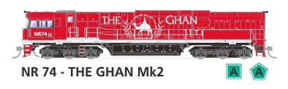 SDS NR74 The Ghan Mk2 DC Locomotive SDS Models TRAINS - HO/OO SCALE