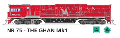 SDS NR75 The Ghan Mk1 DC Locomotive SDS Models TRAINS - HO/OO SCALE
