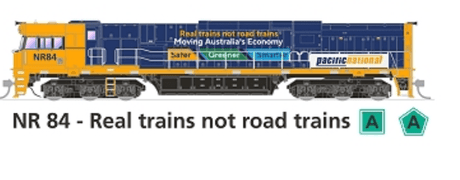 SDS NR84  Pacific National Real Trains DC Locomotive SDS Models TRAINS - HO/OO SCALE