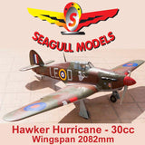 Seagull Models Hawker Hurricane RC Plane, 30cc ARF, SGHURRICANE30CC, SEA-273 Seagull Models RC PLANES