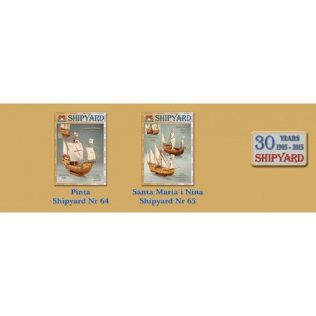 Shipyard Paper Model Columbus Ships (2 Pack) Nr 64 Pinta, Nr 65 Santa Maria I Nina Kit** NULL WOODEN MODELS