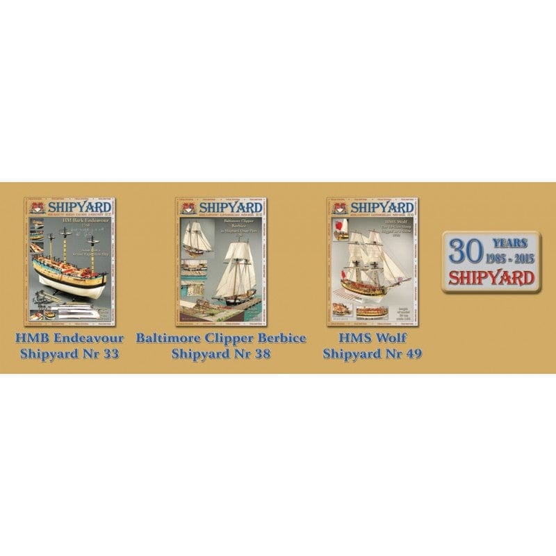 Shipyard Paper Model Xviii Century (3 Pack) Northope Part I Endeavour,Berbice,HMS Wolf Kit** NULL WOODEN MODELS