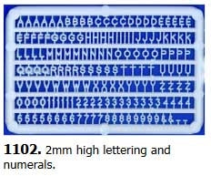 Slaters White Letters And Numbers 2mm High Slaters TRAINS - HO/OO SCALE