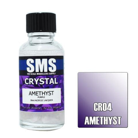 SMS CR04 Premium Acrylic Lacquer Crystal Amethyst Purple 30ml Scale Modellers Supply PAINT, BRUSHES & SUPPLIES