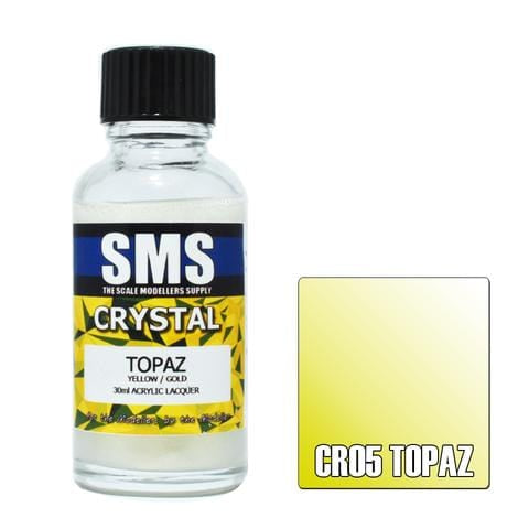 SMS CR05 Premium Acrylic Lacquer Crystal Topaz 30ml Scale Modellers Supply PAINT, BRUSHES & SUPPLIES