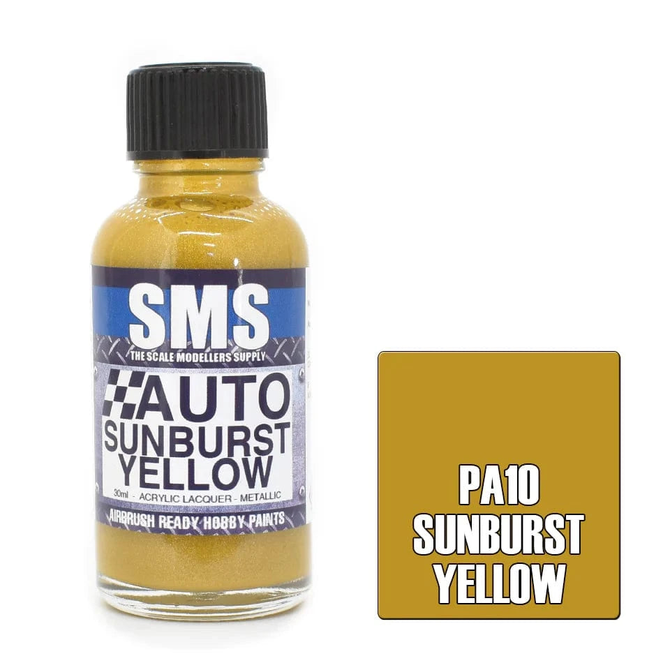 SMS PA10 Auto Colour SUNBURST YELLOW 30ml - Hobbytech Toys