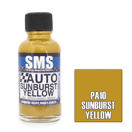 SMS PA10 Auto Colour SUNBURST YELLOW 30ml - Hobbytech Toys