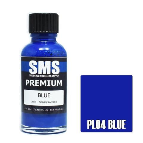 SMS PL04 Premium Acrylic Lacquer Blue 30ml Scale Modellers Supply PAINT, BRUSHES & SUPPLIES