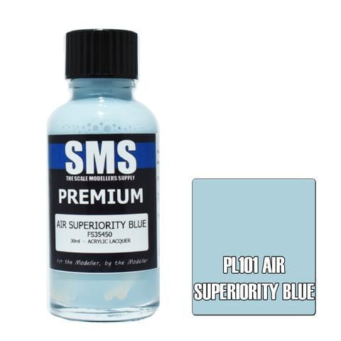 SMS PL101 Premium Acrylic Lacquer Air Superiority Blue Fs35450 30ml Scale Modellers Supply PAINT, BRUSHES & SUPPLIES