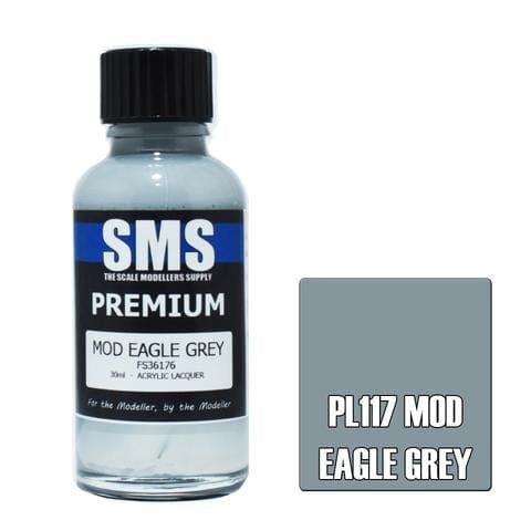 SMS PL117 Premium Acrylic Lacquer Mod Eagle Grey 30ml Scale Modellers Supply PAINT, BRUSHES & SUPPLIES