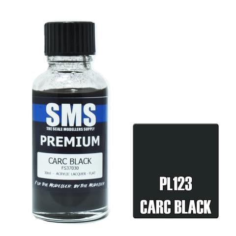 SMS PL123 Premium Acrylic Lacquer Carc Black 30ml Scale Modellers Supply PAINT, BRUSHES & SUPPLIES