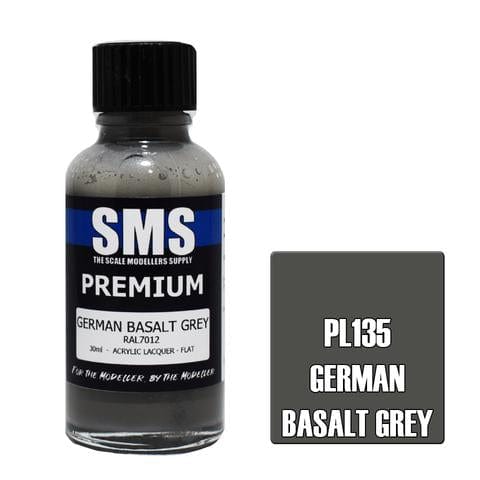 SMS PL135 Premium Acrylic Lacquer German Basalt Grey 30ml Scale Modellers Supply PAINT, BRUSHES & SUPPLIES