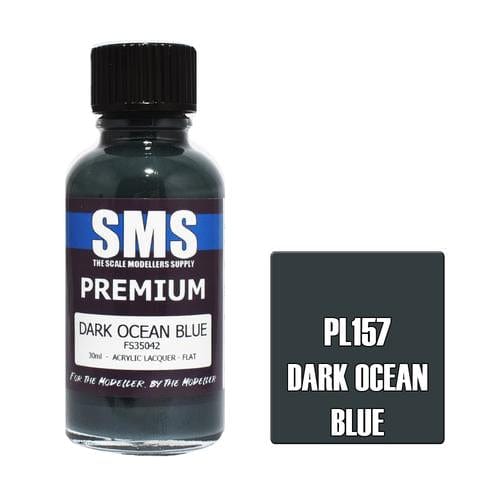 SMS PL157 Premium Acrylic Lacquer Dark Ocean Blue 30ml Scale Modellers Supply PAINT, BRUSHES & SUPPLIES