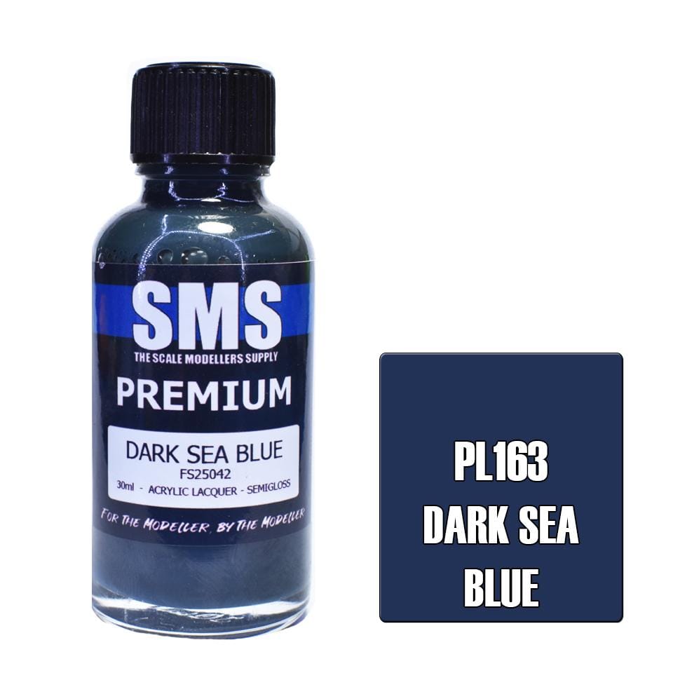 SMS PL163 Premium Acrylic Lacquer Dark Sea Blue 30ml Scale Modellers Supply PAINT, BRUSHES & SUPPLIES