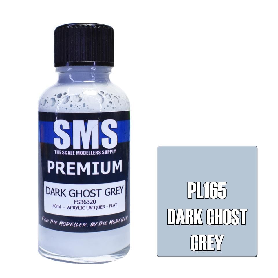 SMS PL165 Premium Acrylic Lacquer Dark ghost Grey 30ml Scale Modellers Supply PAINT, BRUSHES & SUPPLIES