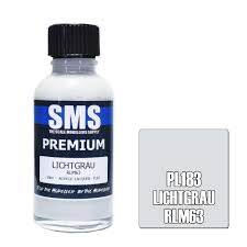 SMS PL183 Acrylic Lacquer Lichtgrau Rlm63 30ml Scale Modellers Supply PAINT, BRUSHES & SUPPLIES