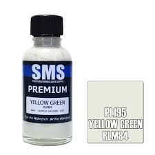 SMS PL195 Acrylic Lacquer Yellow Green Rlm84 30ml Scale Modellers Supply PAINT, BRUSHES & SUPPLIES